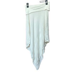 Allison Daley Skirt XL Asymmetrical Cream With Sequins